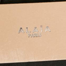 Pre Owned Alaia Black Mon Coeur est à Papa Print Cotton T-Shirt S