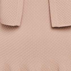 Pre Owned Alaia Beige Textured Knit Flared 2 Piece Dress M