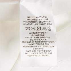 مملوكة مسبقًا Alaia White Poplin High-Neck Crop Top S