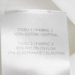 Pre Owned Alaia White Cotton Hooded Wrap Bodysuit Top S