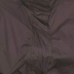 مملوكة مسبقًا جاكيت علايا بوليستر بورجوندي بأزرار أمامية قصير مقاس صغير (سمول)