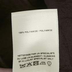 مملوكة مسبقًا جاكيت علايا بوليستر بورجوندي بأزرار أمامية قصير مقاس صغير (سمول)