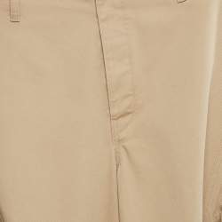 Pre Owned Alaia Beige Cotton High Waist Cargo Pants S