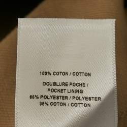 Pre Owned Alaia Beige Cotton High Waist Cargo Pants S