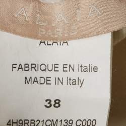 مملوكة مسبقًا فستان علايا أبيض محبوك ممدد واسع قصير مقاس متوسط