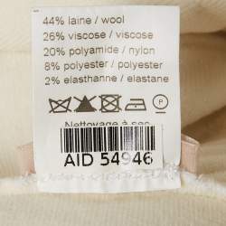 مملوكة مسبقًا فستان علايا أبيض محبوك ممدد واسع قصير مقاس متوسط