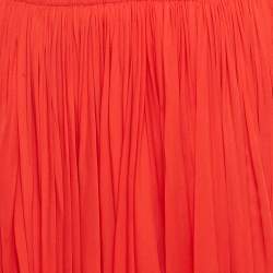 Pre Owned Alaia ÉTÉ  Edition Red Jersey Cut-Out Flared Mini Dress M