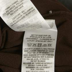 Pre Owned Alaia Brown Jersey Belted Midi Dress S