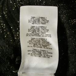 مملوكة مسبقًا Alaia Black Lurex Knit Flared Mini Dress XS