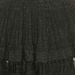 مملوكة مسبقًا Alaia Black Lurex Knit Flared Mini Dress XS