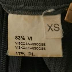 مملوكة مسبقًا Alaia Grey Textured Knit Flared Mini Dress XS