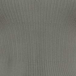 مملوكة مسبقًا Alaia Grey Textured Knit Flared Mini Dress XS