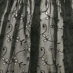 مملوكة مسبقًا Alaia Black Schiffli Sheer Short Dress S