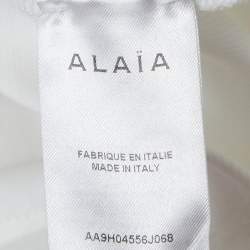 Pre Owned قميص علايا جيرسي أبيض قصير بياقة بولو مقاس صغير جداً (إكس سمول)