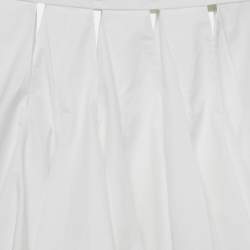 Pre Owned Alaia White Cotton Cut-Out Flared Mini Skirt S
