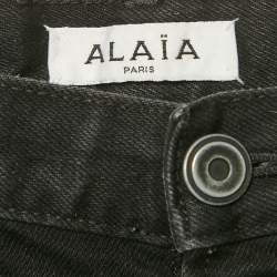 مملوكة مسبقًا Alaia Black Denim High Rise Jeans S