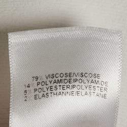 Pre Owned Alaia White Stretch Crepe Skater Mini Skirt S