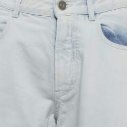 Pre Owned Alaia Blue Ice Denim Low Waist Round Jeans S Waist/26"