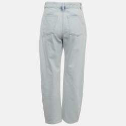 Pre Owned Alaia Blue Ice Denim Low Waist Round Jeans S Waist/26"