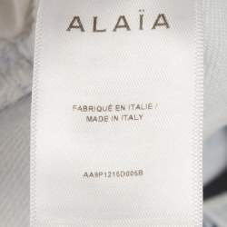 Pre Owned Alaia Blue Ice Denim Low Waist Round Jeans S Waist/26"