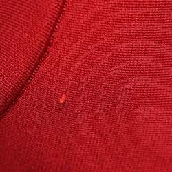 Pre Owned Alaia Red Jersey Mini Dress S