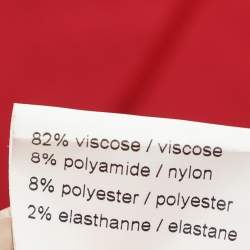 Pre Owned Alaia Red Jersey Mini Dress S