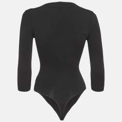 Pre Owned Alaia Black Jersey V-Neck Bodycon S