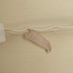 Pre Owned Alaia Beige Stripe Intarsia Stretch Knit Flared Mini Dress S