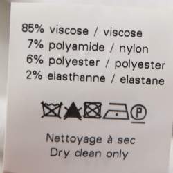 Pre Owned Alaia White Stretch Knit Pleated Scalloped Hem Detail Dress M