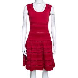 alaia fit and flare dress