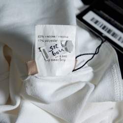 Pre Owned Alaia White Jersey V-Neck Bodysuit M