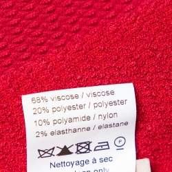 Pre Owned Alaia Red Knit Boat Neck A-Line Top L