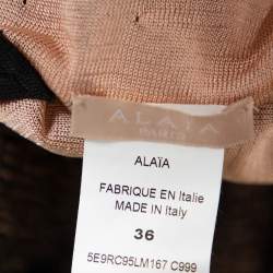 Pre Owned Alaia Black Perforated Knit Sleeveless Maxi Dress S