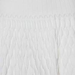 Pre Owned Alaia White Structured Knit Scalloped Detail Mini Dress S