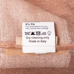 Pre Owned Alaia Silver Lurex Knit Flared Mini Dress M