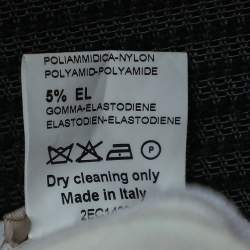 Pre Owned Alaia White Lurex Knit Ruffled Skirt XS