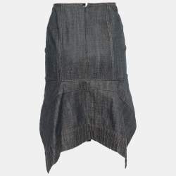 Alaia Blue Denim Asymmetric Skirt XS
