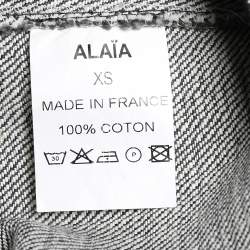 Alaia Blue Denim Asymmetric Skirt XS