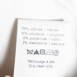 Pre Owned Alaia White Knit Tiered Square Neck Dress M