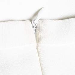 Pre Owned Alaia White Knit Tiered Square Neck Dress M