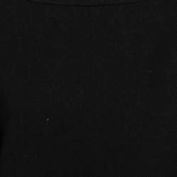 Pre Owned Alaia Black Wool Crew Neck Long Sleeve Oversized Top M