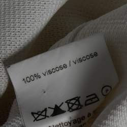 Pre Owned Alaia White Knit Crew Neck Batwing Sleeve Maxi Dress M