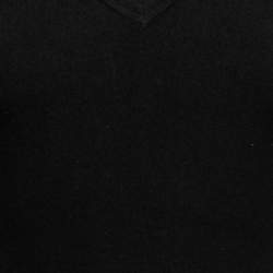 Pre Owned Alaia Black Wool Knit Sleeveless Flared Dress M