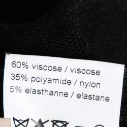 Pre Owned فستان علايا قطيفة أسود فاتح مزين طرف قصة ليزر بلا أكمام مقاس وسط - ميديوم