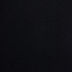 Pre Owned Alaia Black Pointelle Knit Detail Flared Dress M