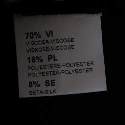 Pre Owned Alaia Black Pointelle Knit Detail Flared Dress M