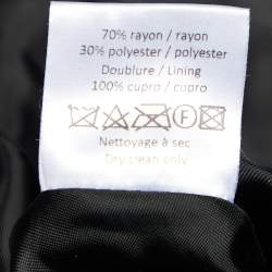 Pre Owned Alaia Black Lamé Velvet Collared Maxi Dress M