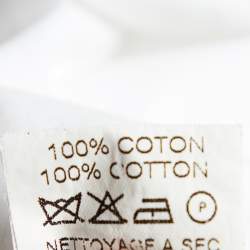 Pre Owned Alaia White Cotton Waist Tie Detail Maxi Dress L