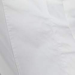 Pre Owned Alaia White Cotton Waist Tie Detail Maxi Dress L