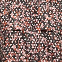 Pre Owned Alaia Multicolor Printed Silk Cropped Shirt M